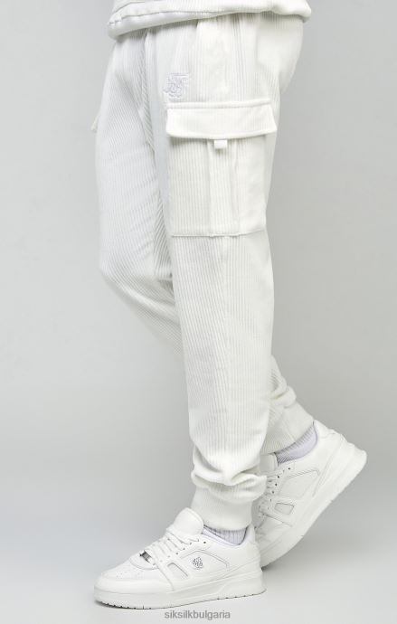облекло SikSilk карго джогинг екрю кадифе мъже 486F8530