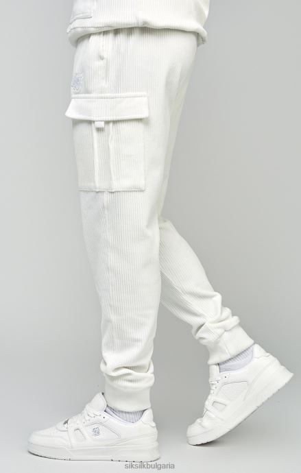 облекло SikSilk карго джогинг екрю кадифе мъже 486F8530