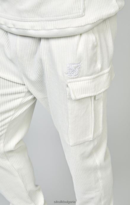 облекло SikSilk карго джогинг екрю кадифе мъже 486F8530
