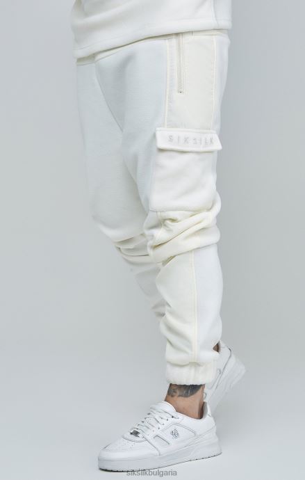 облекло SikSilk свободен джогинг от поларен полар в цвят екрю мъже 486F8531