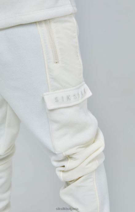 облекло SikSilk свободен джогинг от поларен полар в цвят екрю мъже 486F8531