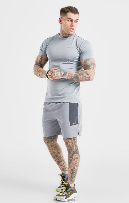облекло SikSilk сив спортен мергел изтъкан къс мъже 486F8565