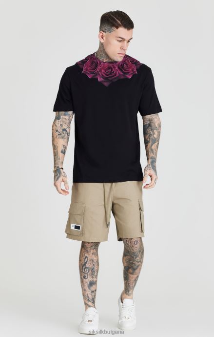 облекло SikSilk бежов рипстоп карго къс мъже 486F8578