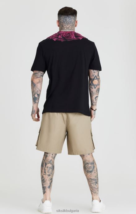 облекло SikSilk бежов рипстоп карго къс мъже 486F8578