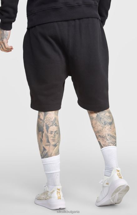 облекло SikSilk къса бродерия с черен скрипт мъже 486F8581