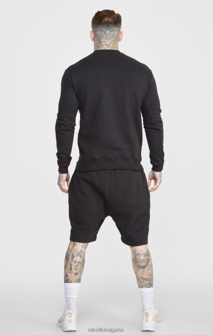облекло SikSilk къса бродерия с черен скрипт мъже 486F8581