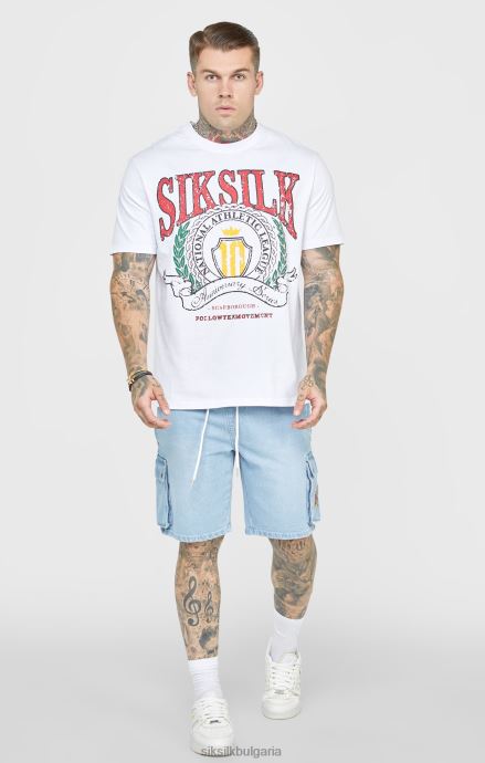 облекло SikSilk къс дънков син ластик на талията мъже 486F8588