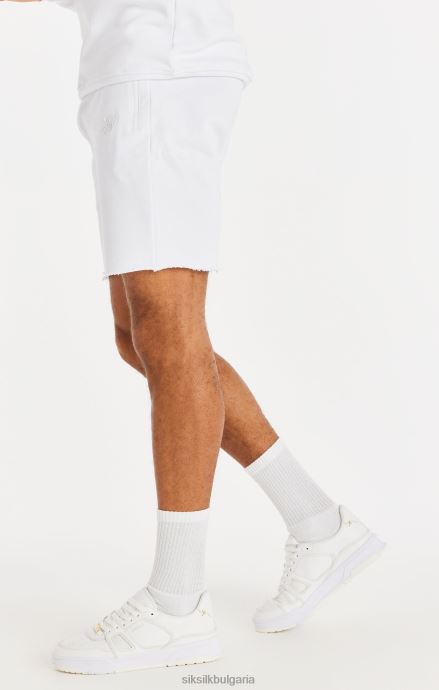 облекло SikSilk спокойни къси панталони с необработен подгъв - бели мъже 486F8589