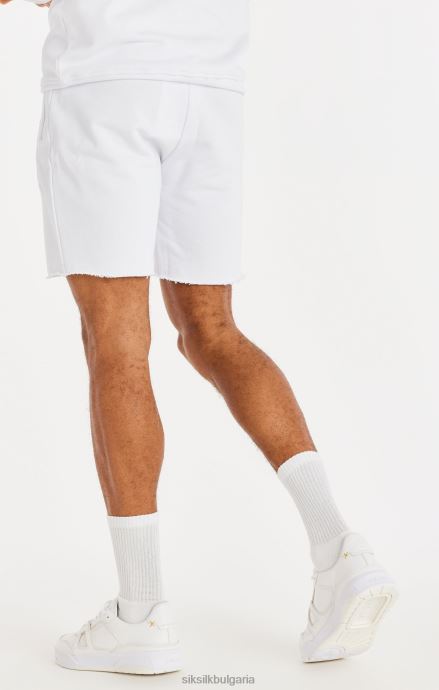 облекло SikSilk спокойни къси панталони с необработен подгъв - бели мъже 486F8589