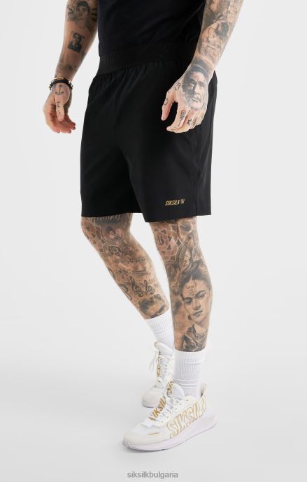 облекло SikSilk черен спортен къс мъже 486F8590