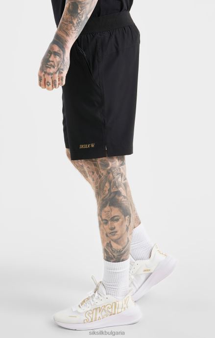 облекло SikSilk черен спортен къс мъже 486F8590
