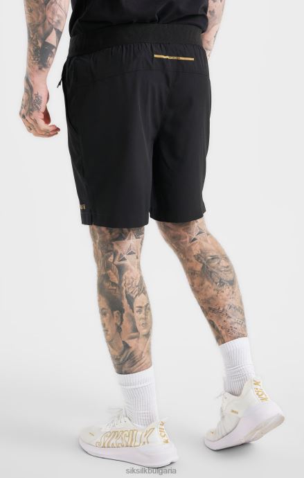 облекло SikSilk черен спортен къс мъже 486F8590