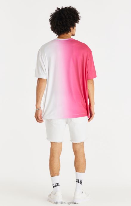 облекло SikSilk бял необработен подгъв изтъркан дънков къс мъже 486F8600