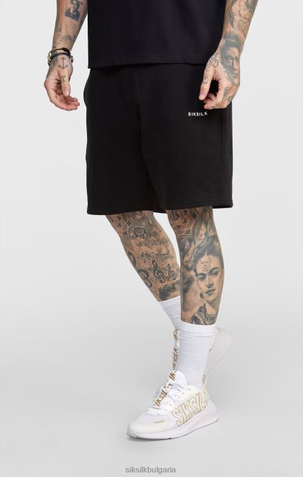 облекло SikSilk черен джоггер с къса талия с райета мъже 486F8610
