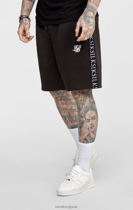 облекло SikSilk черно залепено късо мъже 486F8611