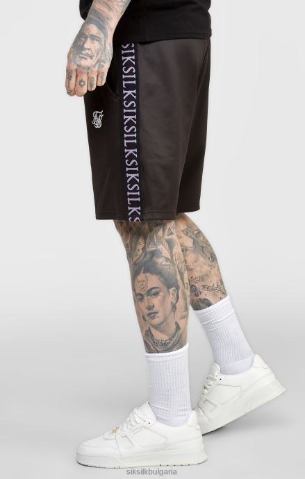 облекло SikSilk черно залепено късо мъже 486F8611