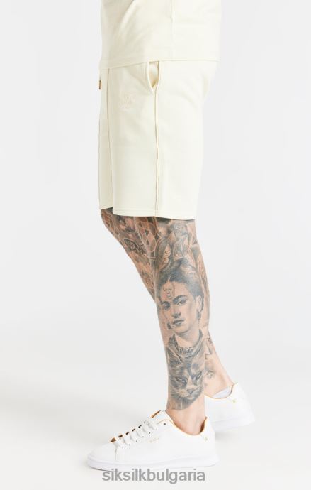 облекло SikSilk екрю смарт къс мъже 486F8613