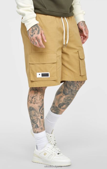 облекло SikSilk тен ripstop cargo short мъже 486F8585