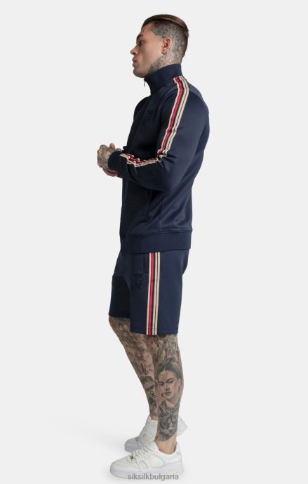 облекло SikSilk x меси тъмно синя свободна кройка къса мъже 486F8603