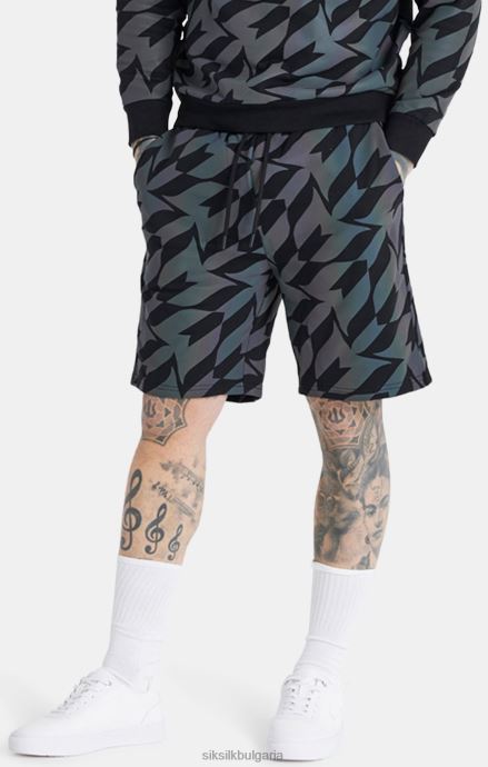 облекло SikSilk x messi черен преливащ къс мъже 486F8580