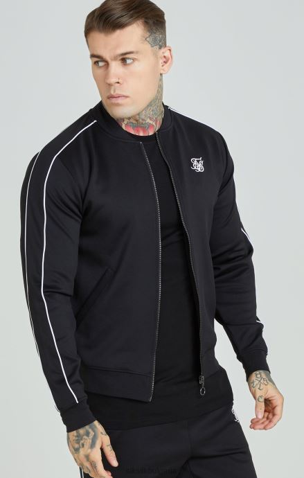 облекло SikSilk черен анцуг с панели мъже 486F8503