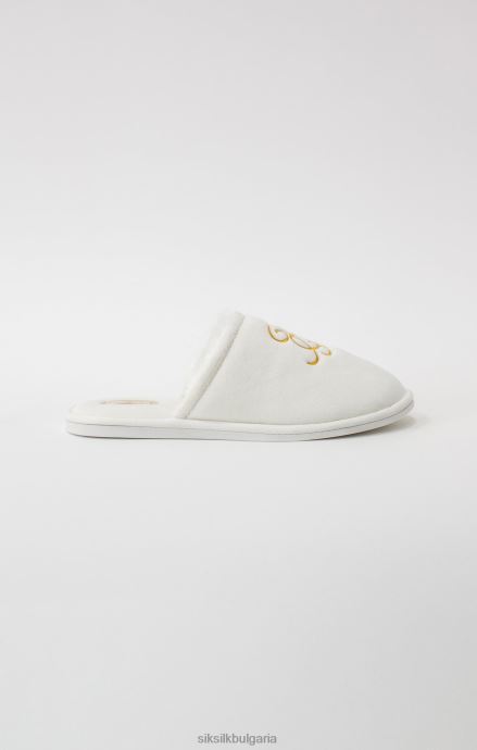 обувки SikSilk бял чехъл с бродирано лого мъже 486F86