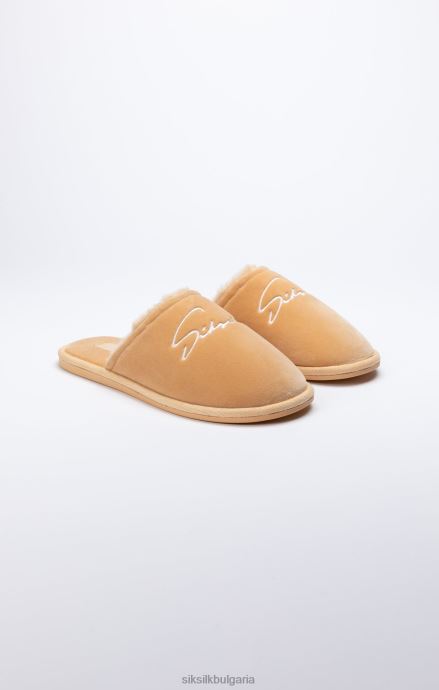 обувки SikSilk бежов чехъл с бродирано лого мъже 486F87