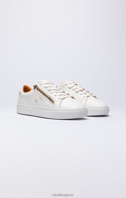обувки SikSilk бели класически маратонки с функционален цип мъже 486F812