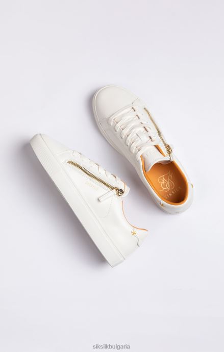 обувки SikSilk бели класически маратонки с функционален цип мъже 486F812