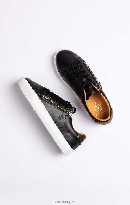 обувки SikSilk черни класически маратонки с функционален цип мъже 486F85