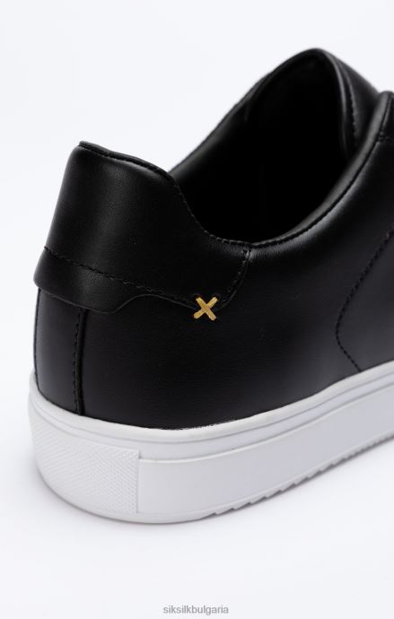 обувки SikSilk черни класически маратонки с метални d-рингове мъже 486F810