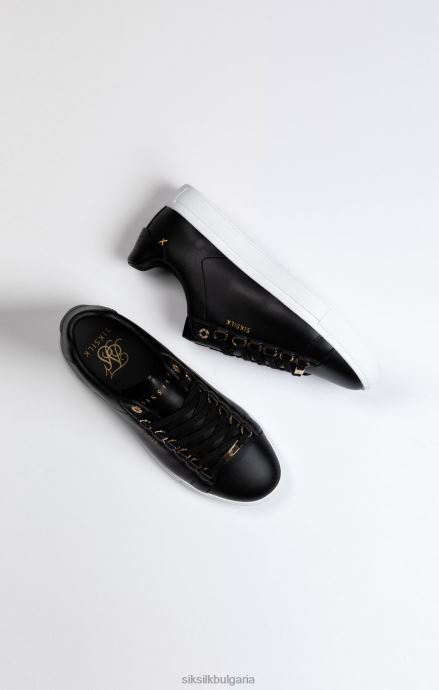 обувки SikSilk черни класически маратонки с метални d-рингове мъже 486F810