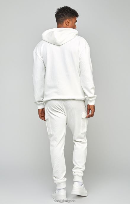 облекло SikSilk горна качулка с апликация на лого в цвят екрю мъже 486F8415