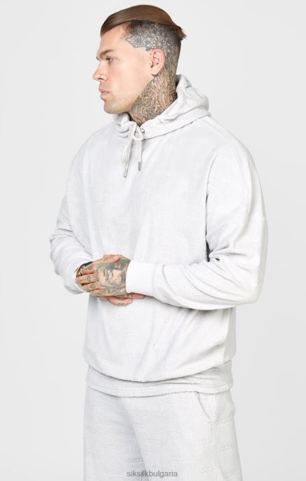 облекло SikSilk сив хавлиен голям суичър с качулка мъже 486F8420