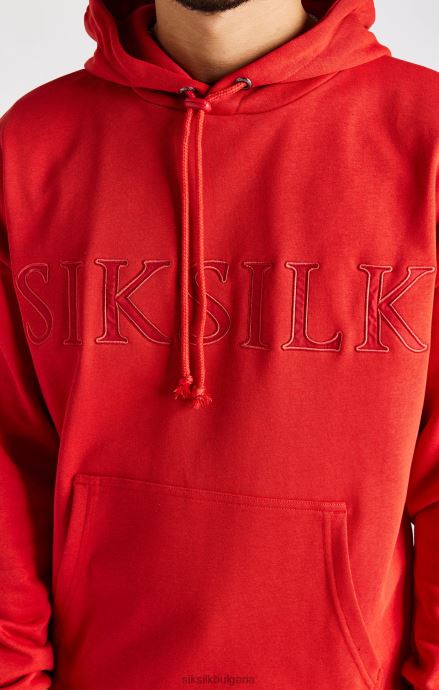 облекло SikSilk червена качулка с апликации мъже 486F8424
