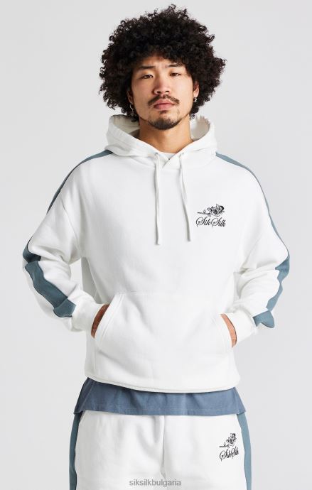 облекло SikSilk голям суичър с бяла роза мъже 486F8433