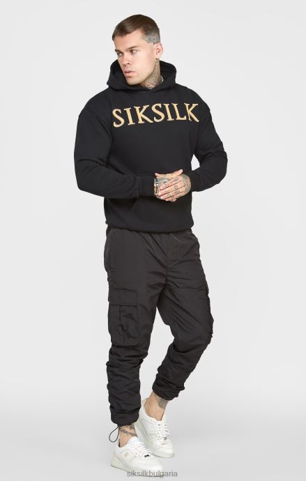 облекло SikSilk златна качулка с апликации мъже 486F8436