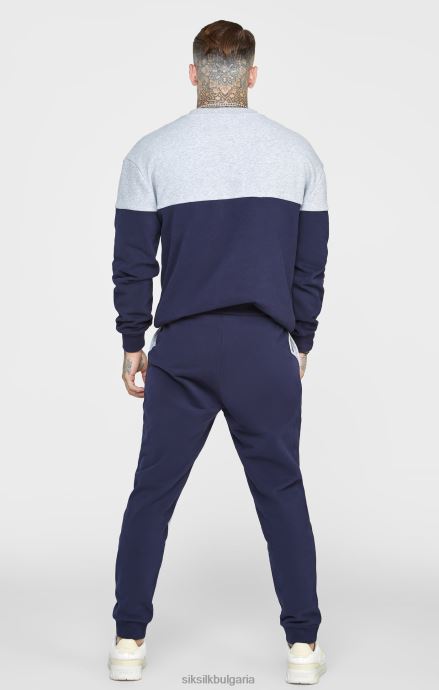 облекло SikSilk тъмносиня кройка и шиене на огромен пот мъже 486F8437