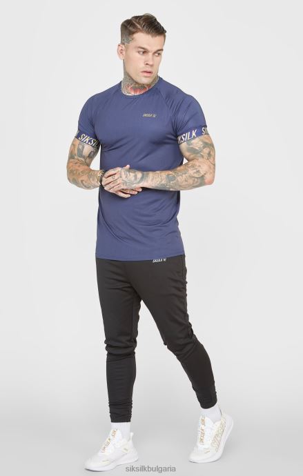 облекло SikSilk тъмносиня спортна тениска мъже 486F8371