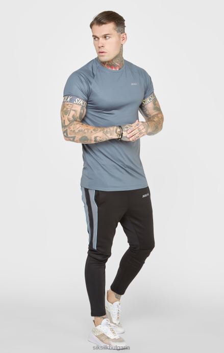 облекло SikSilk спортна техническа тениска charcoal мъже 486F8365