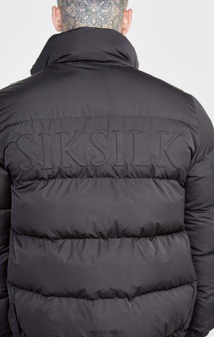 облекло SikSilk черно яке с щамповано лого мъже 486F8479