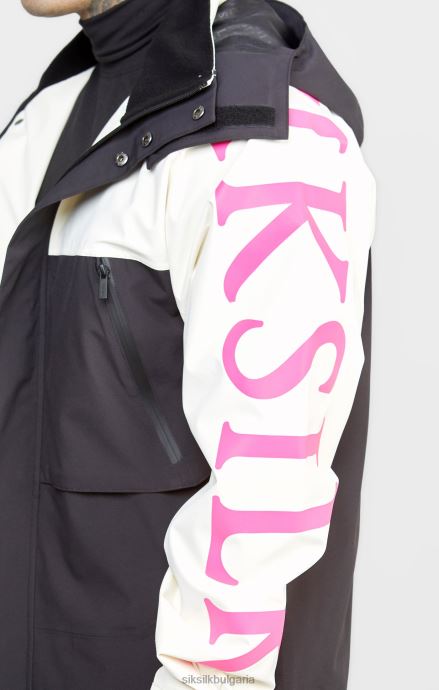 облекло SikSilk техническо яке в цвят екрю мъже 486F8482