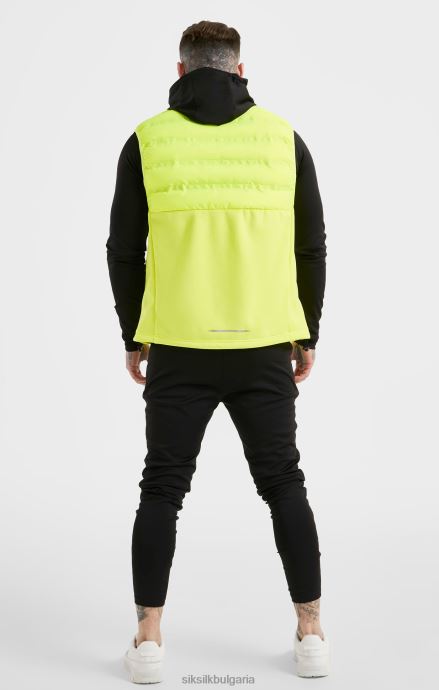 облекло SikSilk жълта спортна жилетка мъже 486F8492