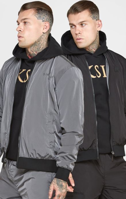 облекло SikSilk черен реверсивен бомбардировач мъже 486F8502