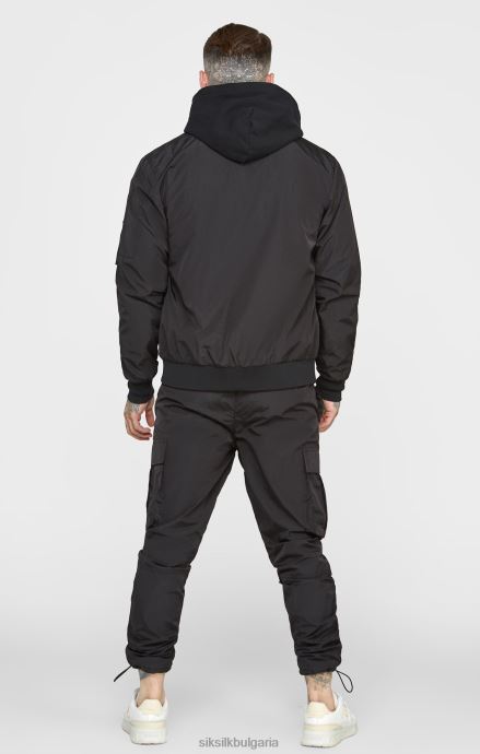 облекло SikSilk черен реверсивен бомбардировач мъже 486F8502