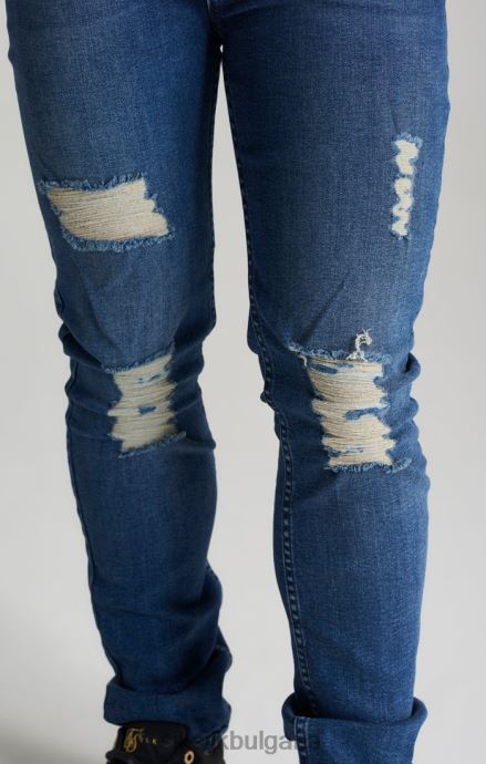 облекло SikSilk тънък деним дънки от мидстоун момчета 486F8309