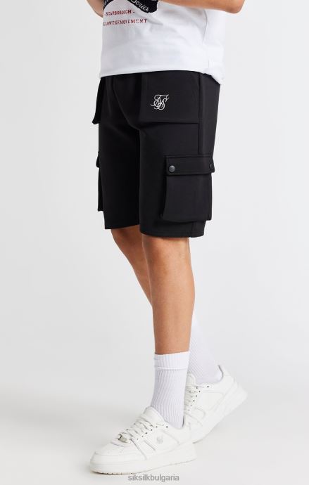 облекло SikSilk черен карго къс момчета 486F8315
