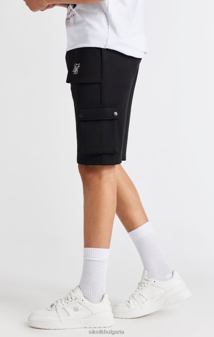 облекло SikSilk черен карго къс момчета 486F8315