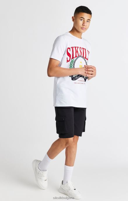 облекло SikSilk черен карго къс момчета 486F8315