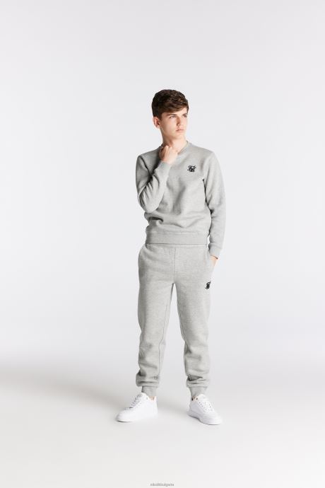 облекло SikSilk суичър от сив мергел момчета 486F8289